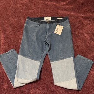 Frame Denim Women's Two-Tone Blue Skinny Jeans
